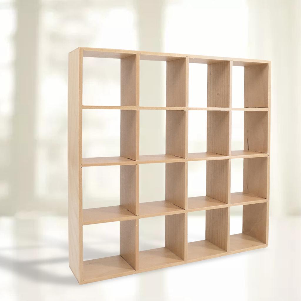 Mini Wooden Storage Display Organizer Stand for 12th Scale Dollhouse