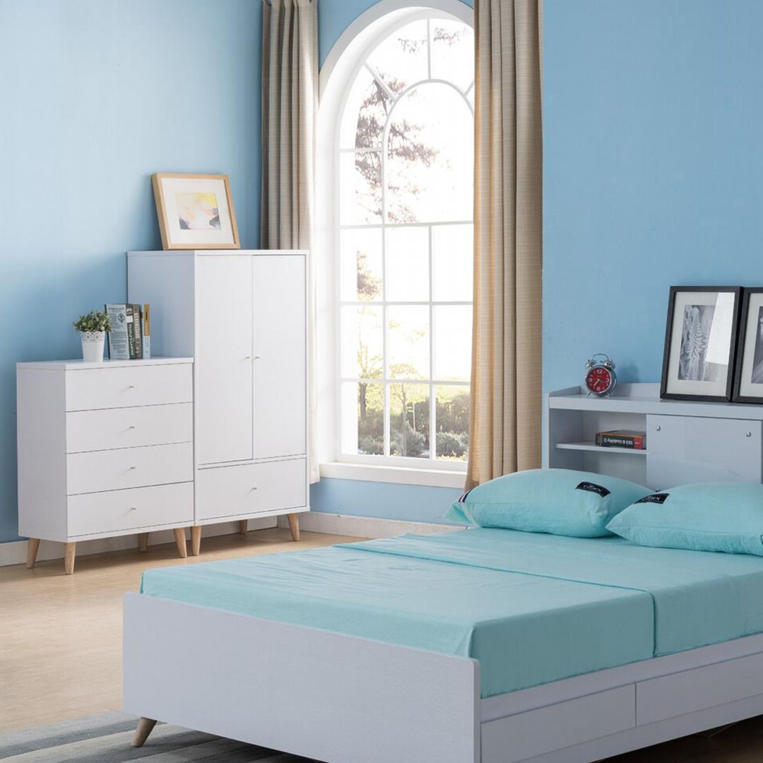 Tủ quần áo gỗ hiện đại SMLIFE Charlie | Gỗ MDF dày 17mm chống ẩm | D80xR55xC155cm