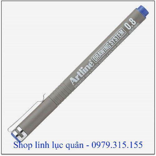 Bút tham mưu đệm màu vẽ kí hiệu tham mưu - Artline 0.8mm xanh - đỏ - đen