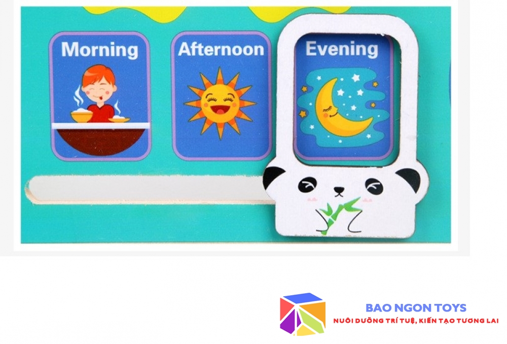 BẢNG BẬN RỘN ĐỒNG HỒ GỖ DẠY BÉ VỀ THỜI GIAN, GIÁO CỤ DẠY TIẾNG ANH MẦM NON TIỂU HỌC VỀ NGÀY THÁNG GIỜ