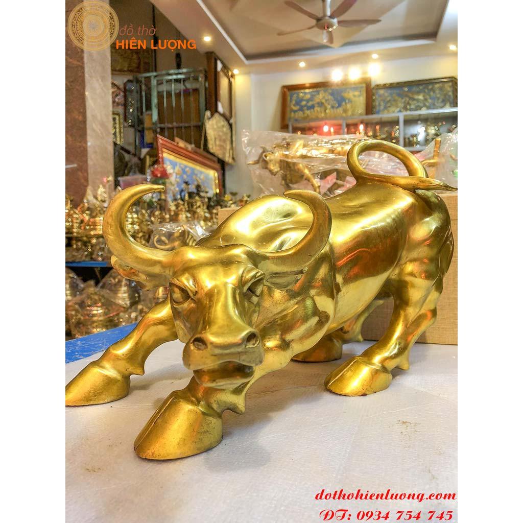 Tượng Trâu Chiến Cỡ Đại Dài 40cm Nặng 6kg-Tượng Trâu Đồng Phong Thủy