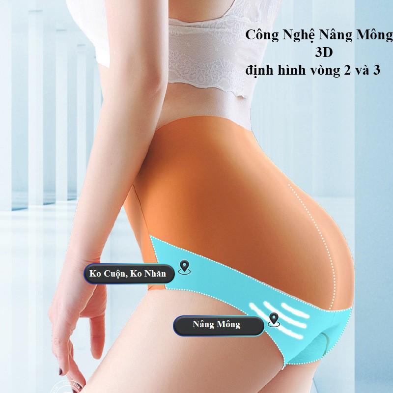 Quần Lót Đúc Su Cạp Cao Ép Viền Sau Chống Hằn Vòng 3 Xuất Nhật