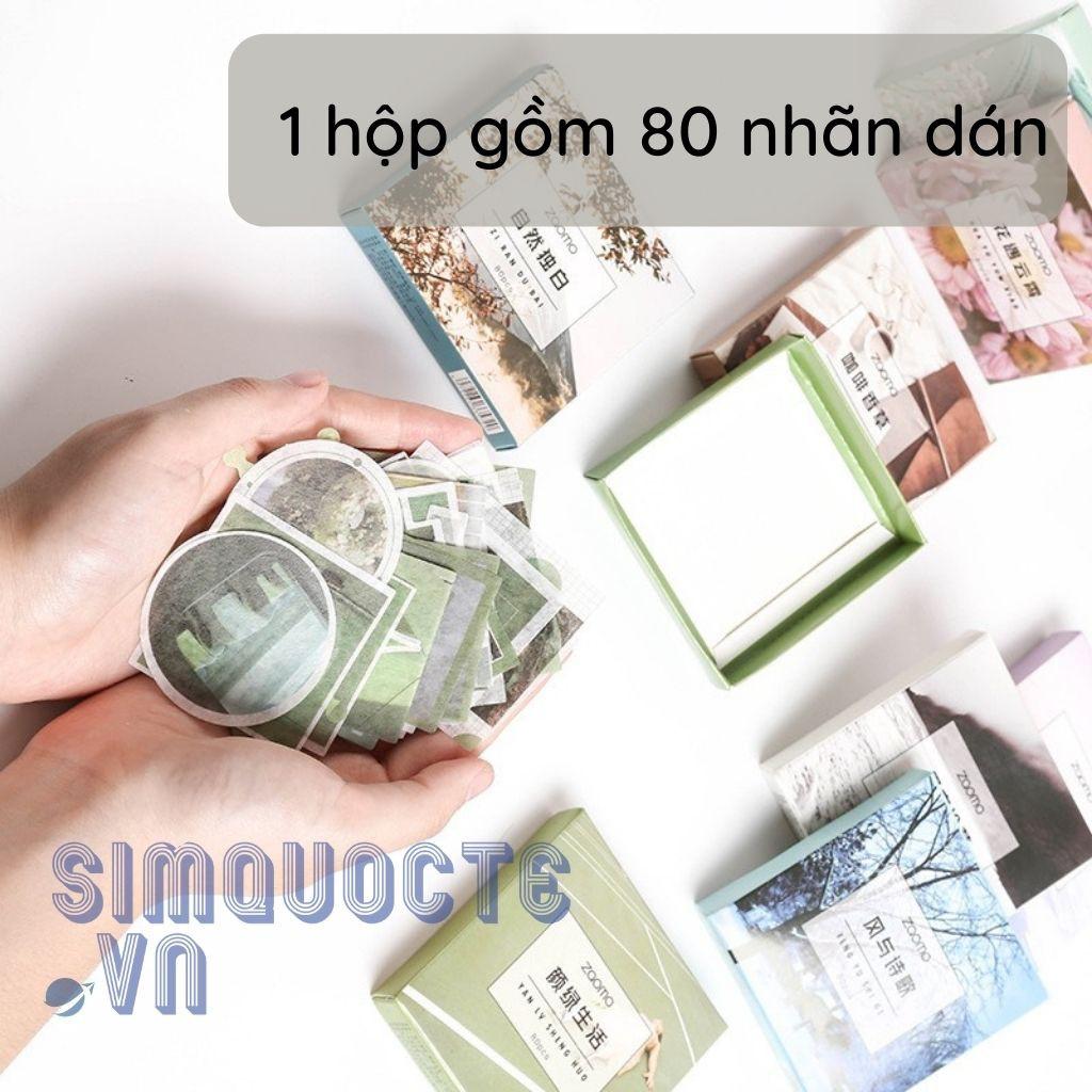 Sticker dán nhãn phong cách Nhật Bản nhiều chủ đề Box Sticker ST01