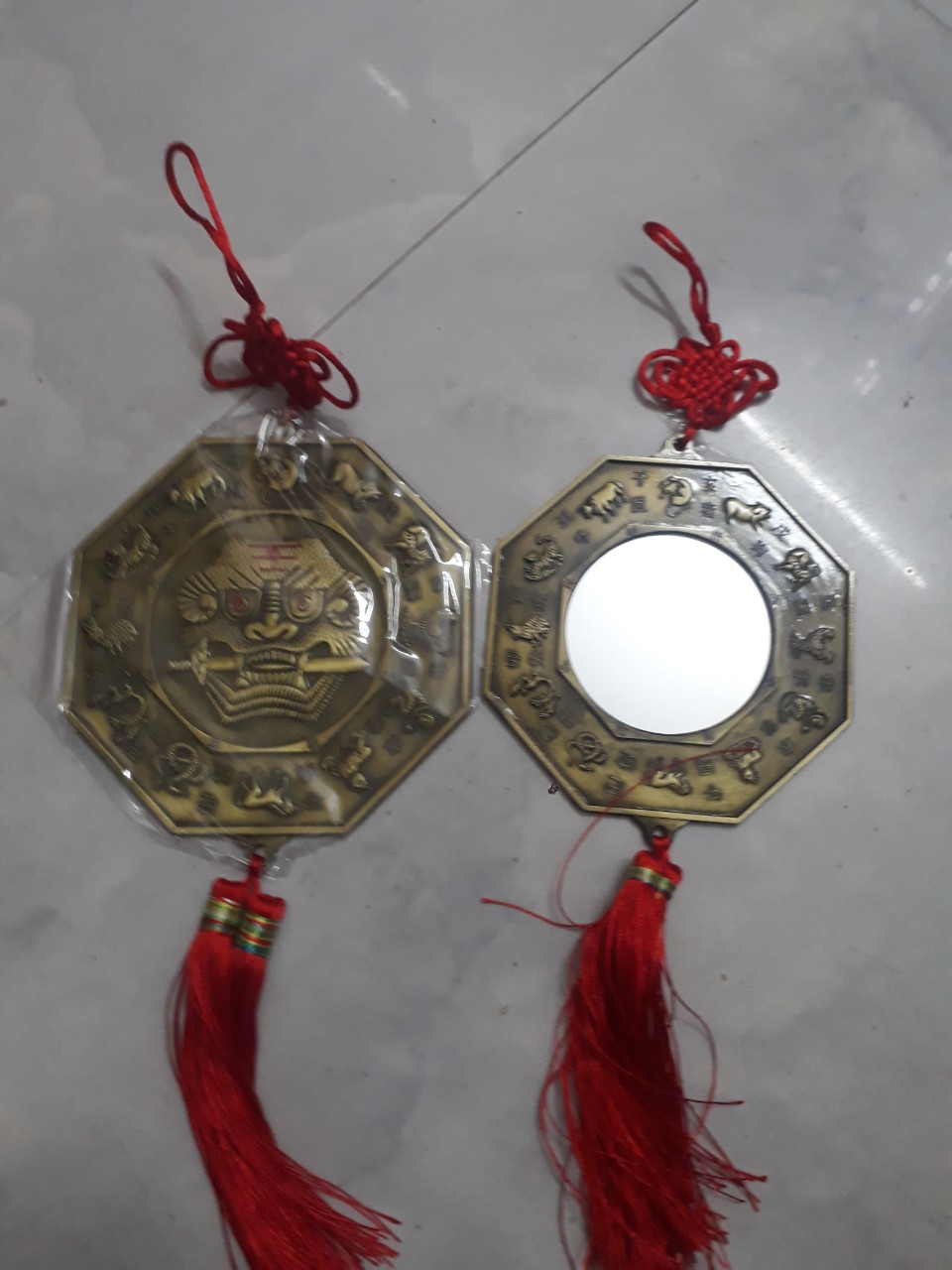 Gương bát Quái bằng đồng mặt Hổ Phù và Âm Dương Thái Cực