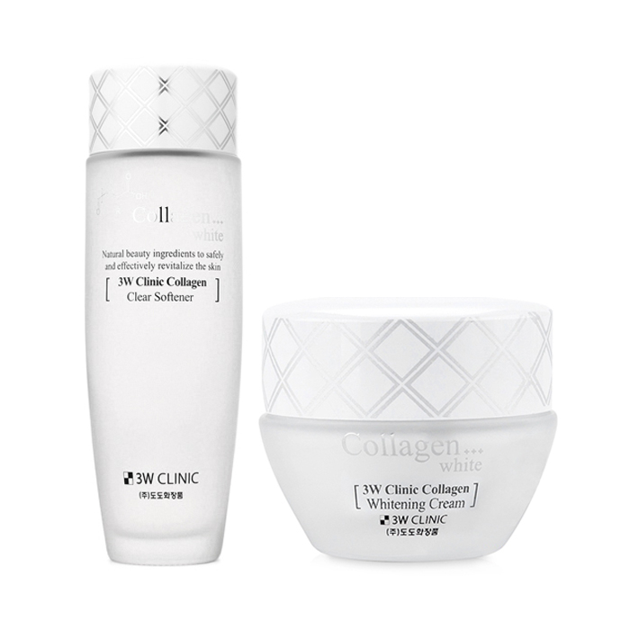 Combo dưỡng trắng da bổ sung collagen 3W Clinic