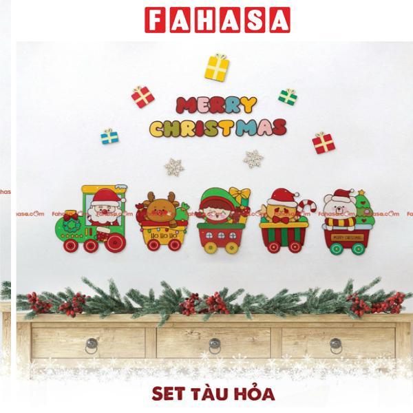 Set Dán Gỗ - Trang Trí Giáng Sinh - Bách Mộc - Tàu Hỏa
