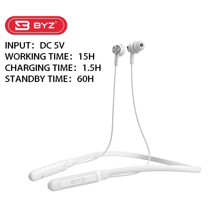 TAI NGHE BLUETOOTH 2 TAI BYZ B16 -vòng cổ, hổ trợ thẻ nhớ,, Hàng chính hãng