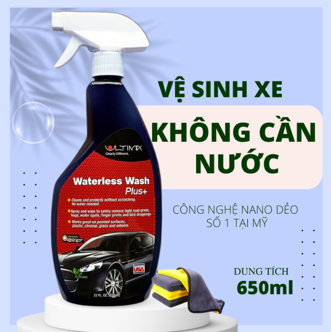 Chai xịt nano dẻo Ultima - Dung tích 200ml đến 650ml - Vệ sinh chống bám nước, phủ bóng cho ô tô