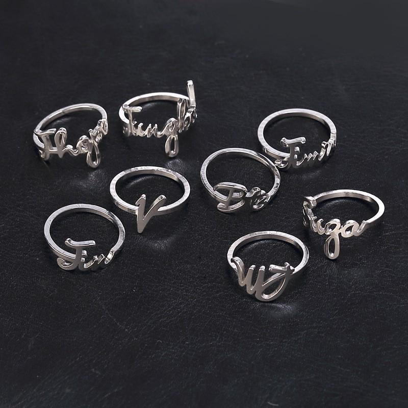 Set 5 nhẫn BTS bạc s925 cực chất