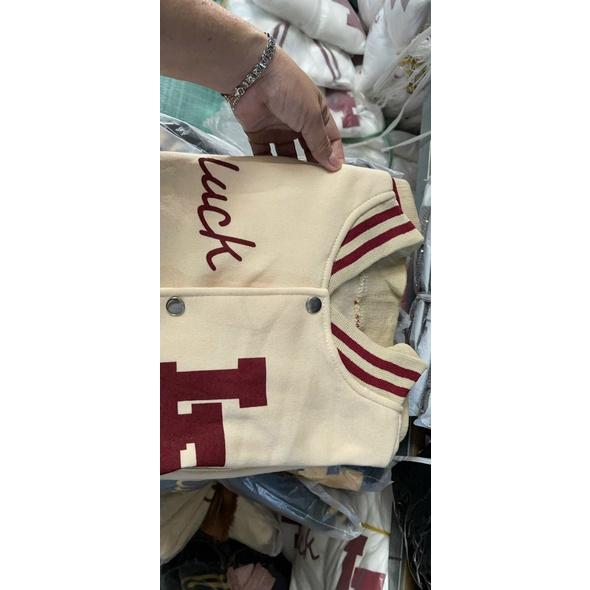 Áo khoác nỉ bomber unisex cúc bấm chất nỉ dày dặn in logo IB 93  (hình thật)  Vải Mềm Mịn Đường May Kỷ Đẹp