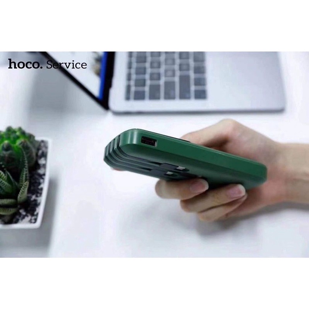 Pin sạc dự phòng đa năng 10.000 mAH Hoco CJ5 có 4 cáp sạc tiện lợi sạc được nhiều thiết bị