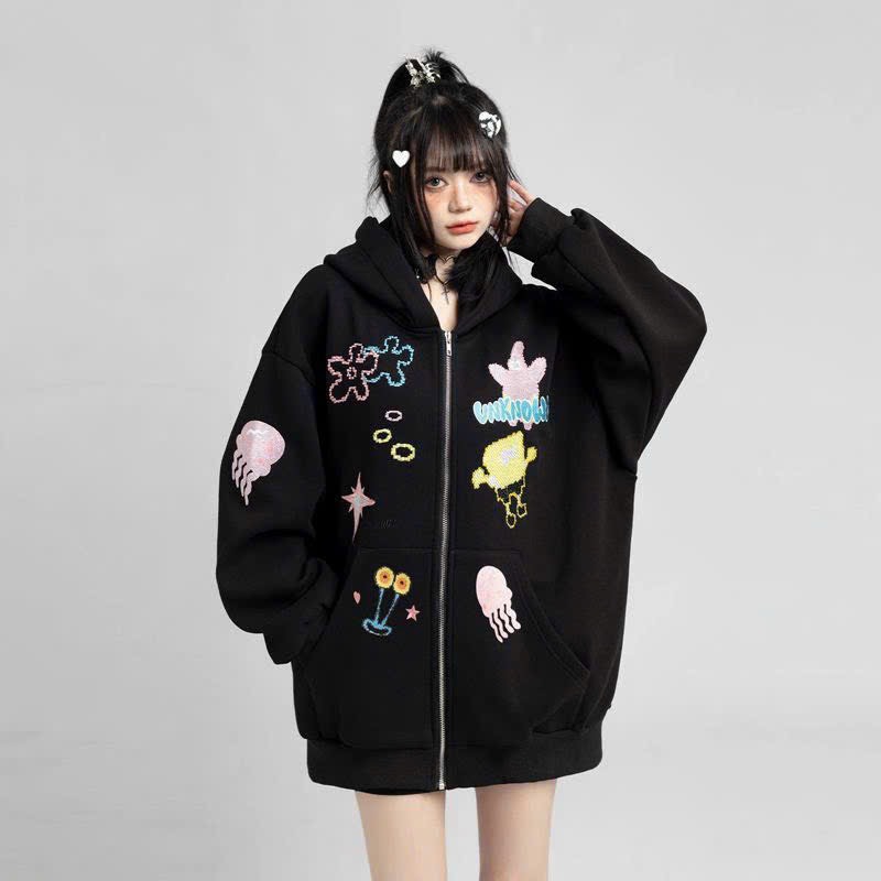 Áo hoodie 2 màu y hình