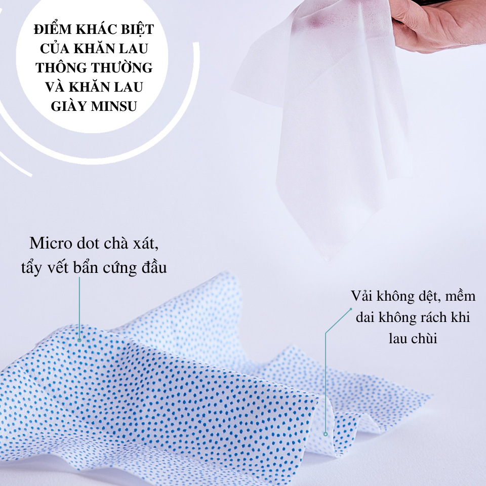 Khăn Lau Giày Khẩn Cấp Shoe Wipes MINSU M2855 Nhỏ Gọn, Tiện Lợi Chuyên Dùng Vệ Sinh Cho Giày Thể Thao Sneaker, Da Lộn