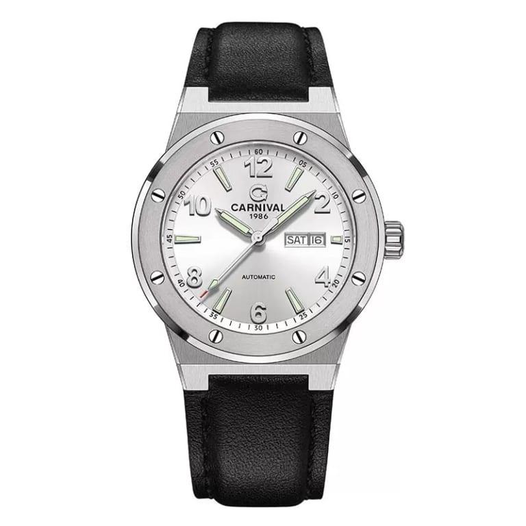 Đồng Hồ Nam Dây Da Carnival 8089G-VT-DD Automatic - Kính Sapphire - Size 42mm - 4 Màu