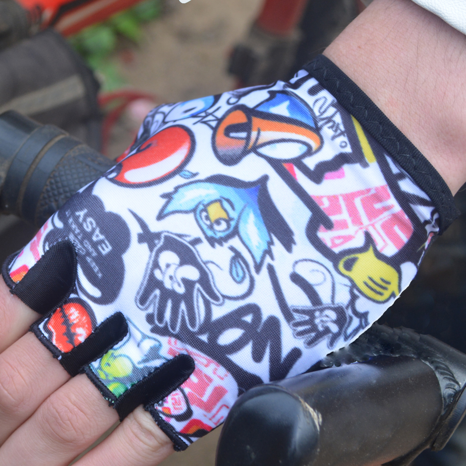 Găng tay đi xe đạp hở ngón cho trẻ em