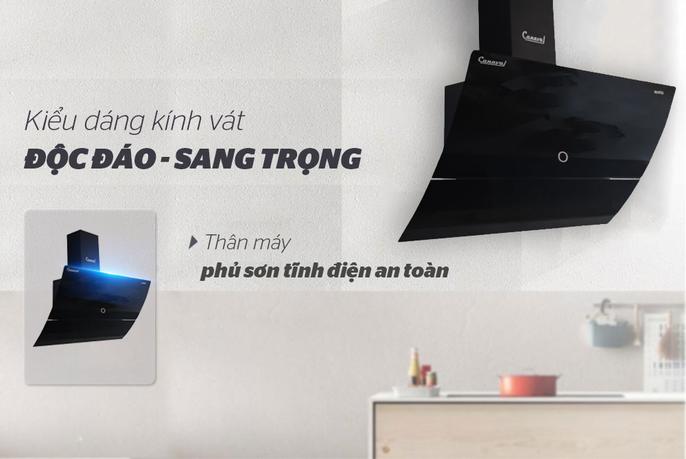 Máy hút mùi kính cong CANAVAL CA8970 - Hàng nhập khẩu