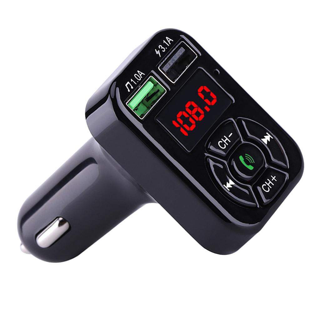 Bluetooth Car Charger 3.1A Fast Charge Card FM Car Bluetooth MP3 Transmitter