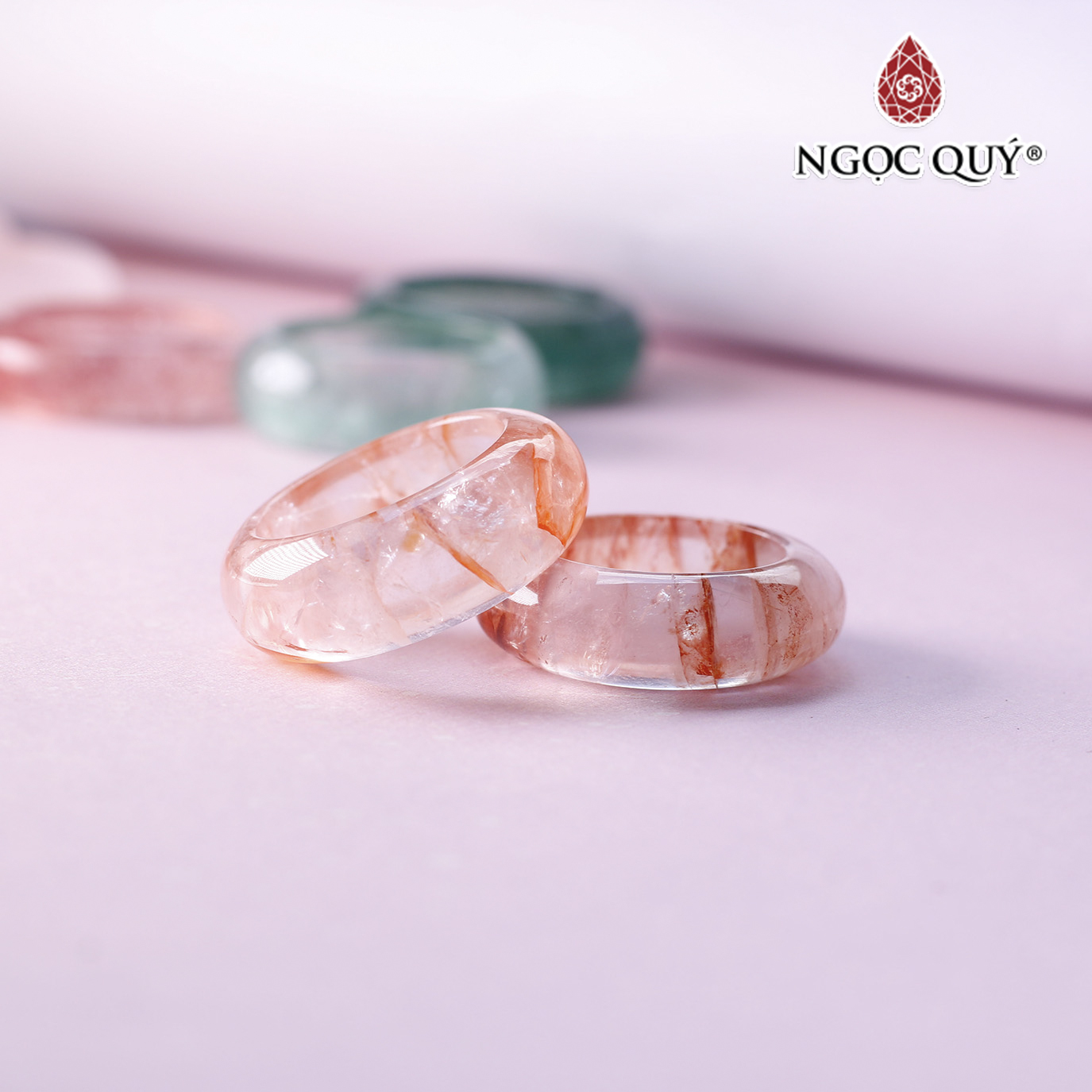 Nhẫn thạch anh cam mệnh hỏa, thổ - Ngọc Quý Gemstones