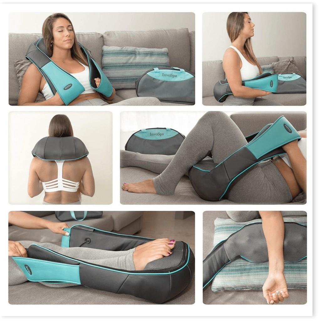 Đai massage Vai Gáy Cổ Giảm mệt mỏi toàn thân USA Shiatsu Back Home & Car nguồn điện nhà và trên ô tô