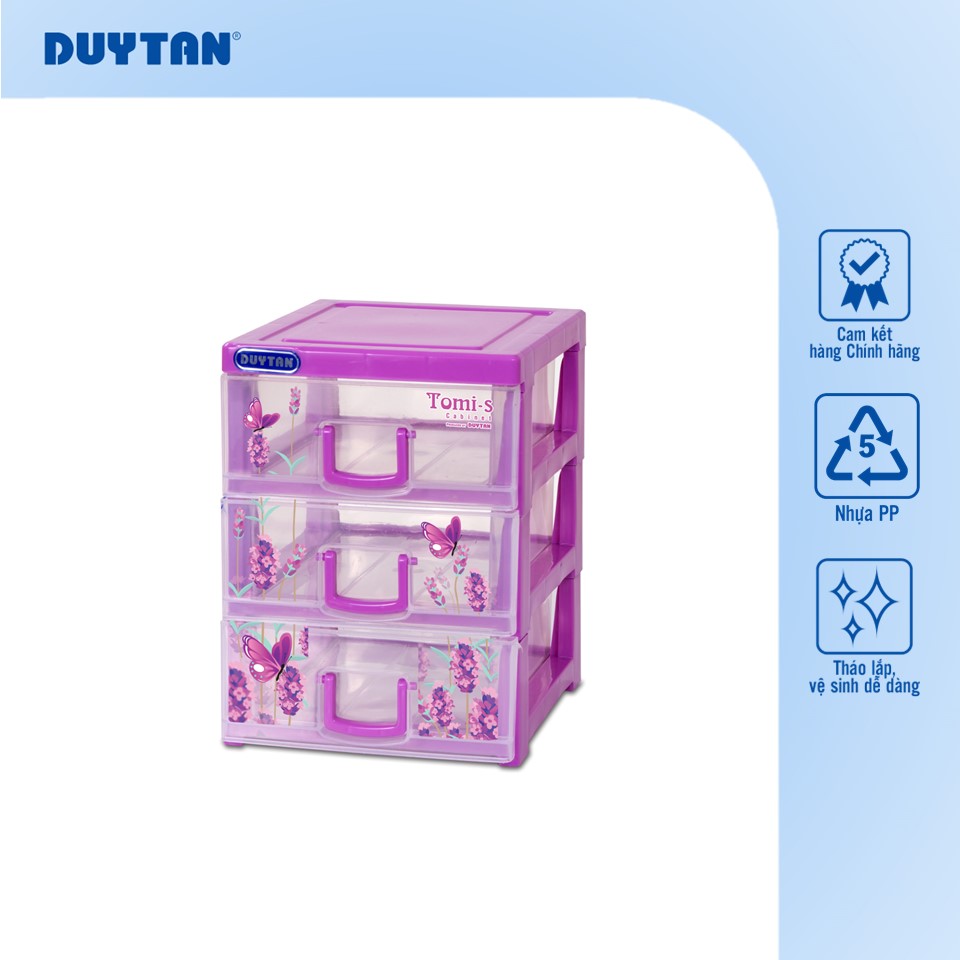 Tủ nhựa DUY TÂN Tomi S 3 ngăn  - 08982