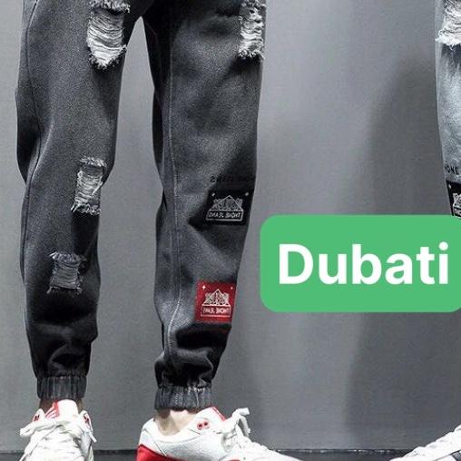 QUẦN JOGGER JEAN NAM CHẤT BÒ ĐEN ỐNG TÚM RỘNG DÀI PHONG CÁCH HÀN QUỐC- DB 1019- DUBATI FASHION