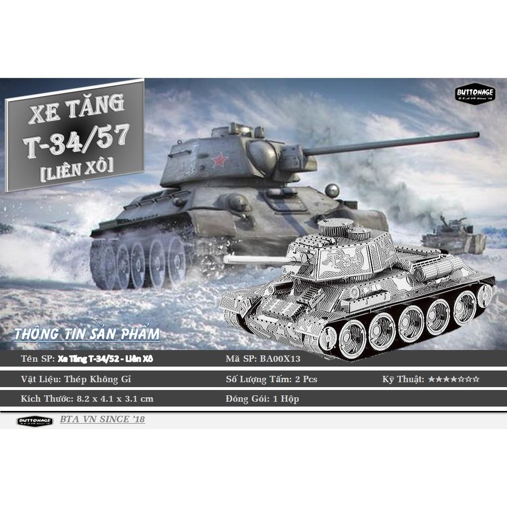 Mô Hình Lắp Ráp 3d Xe Tăng T-34/57 - Liên Xô