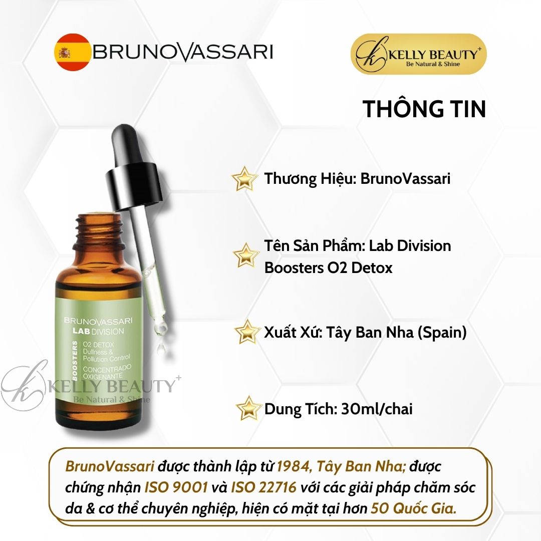 Tinh Chất Thanh Lọc Làn Da Lab Division Boosters O2 Detox - Bruno Vassari | Kelly Beauty