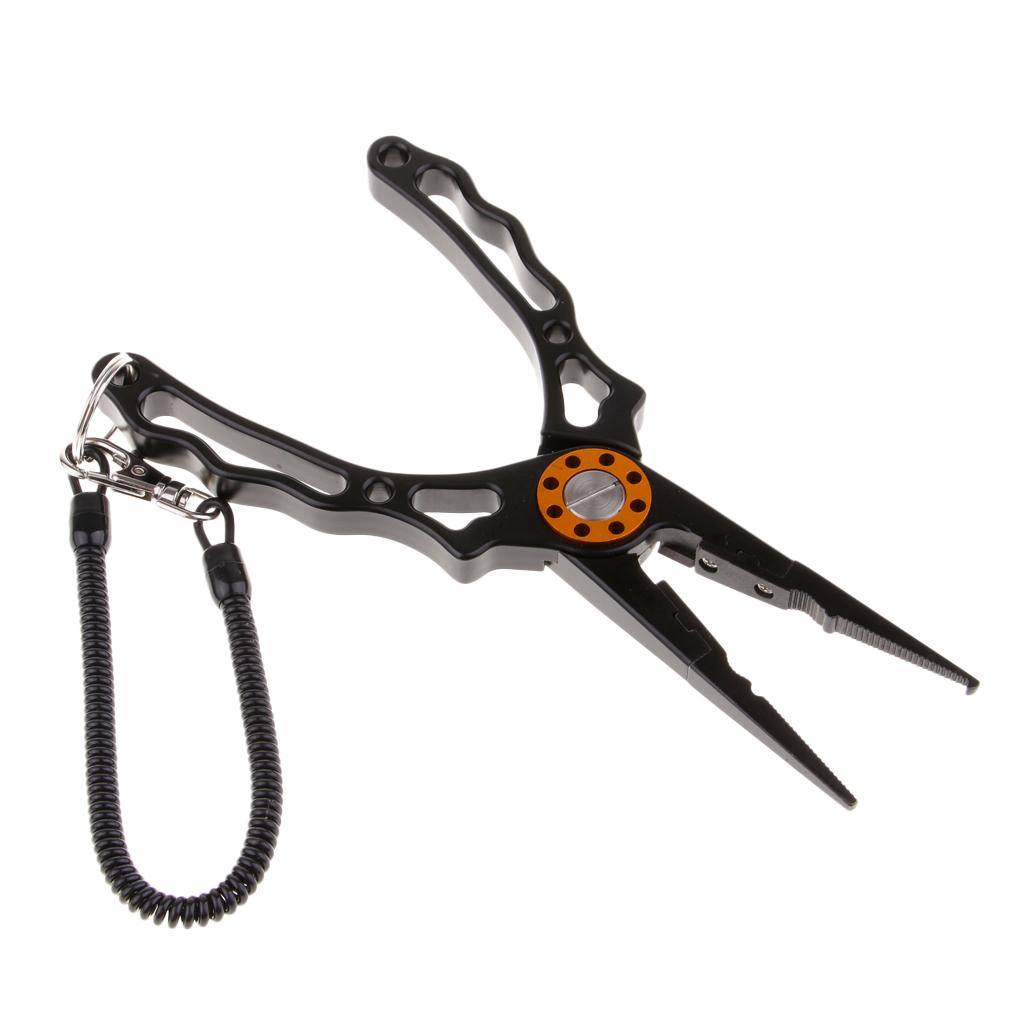 2pcs Fishing Pliers Line Cutter Hook Split Tools with Sheath And Lanyard