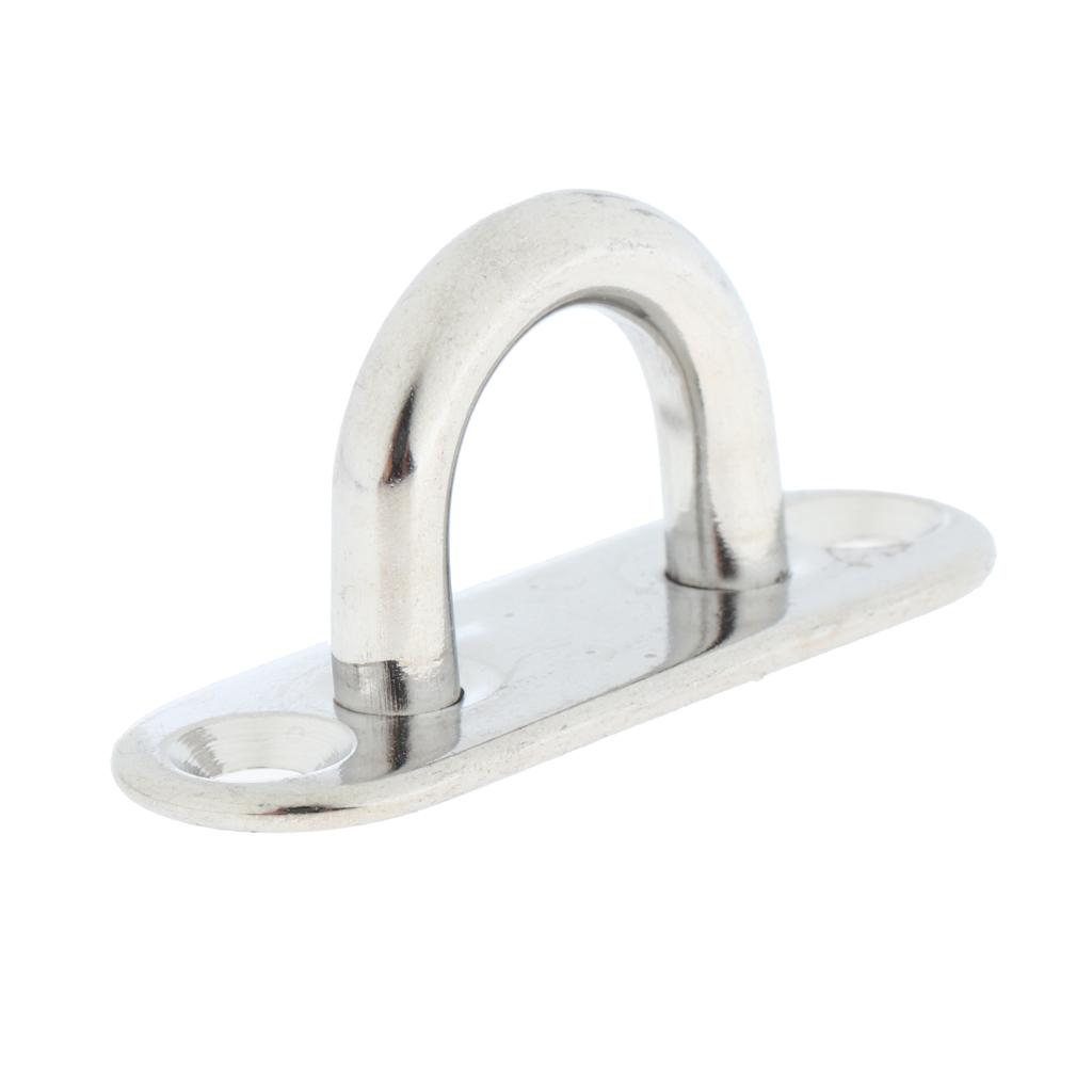5, 6, 8mm 304 Stainless Steel Oblong Pad Eye Plate, Home Marine Boat Rigging
