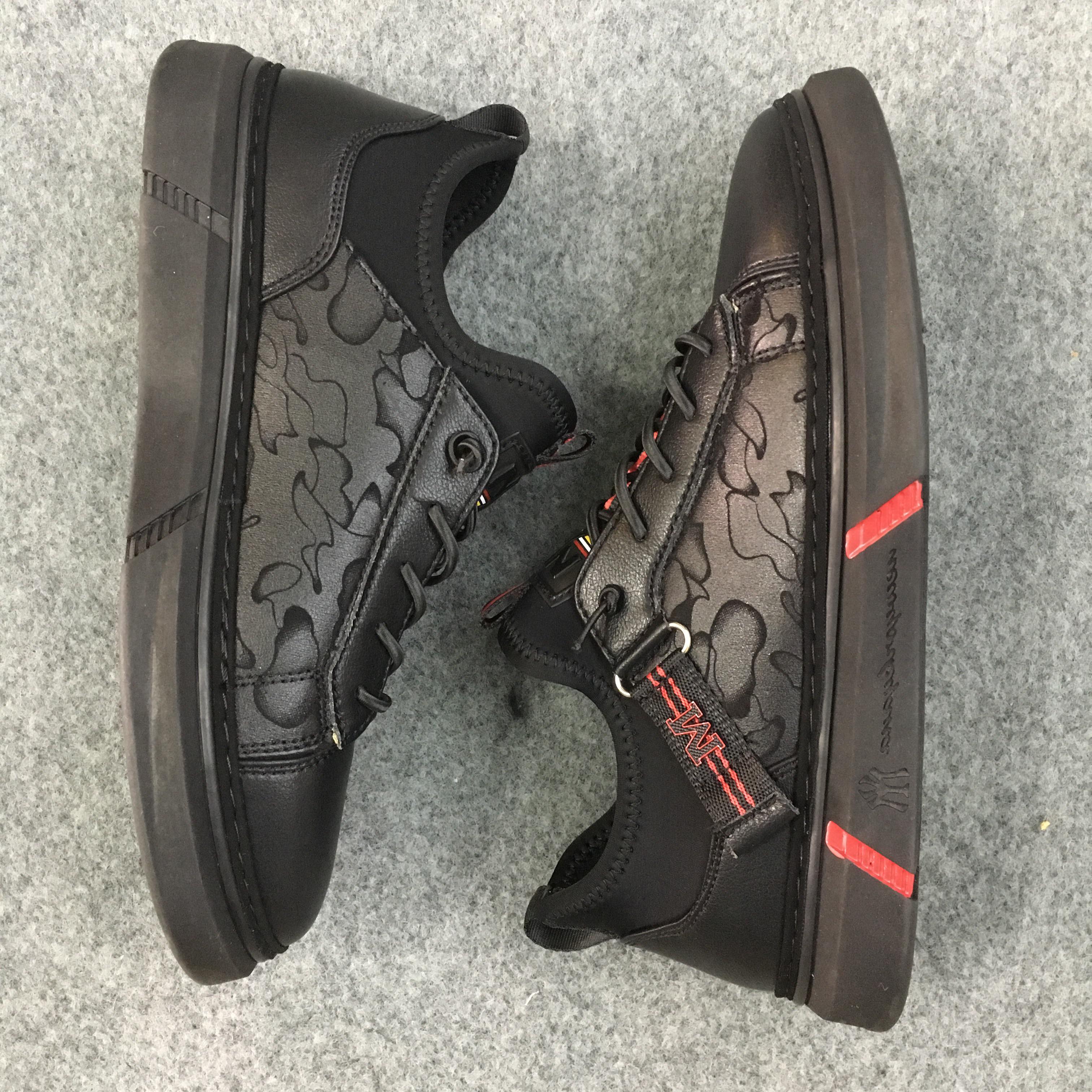 Giày sneakers nam NXC 9252 đen đỏ