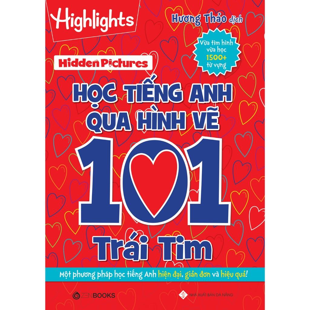 Sách - Hidden Pictures  Học Tiếng Anh Qua Hình Vẽ 101 Trái Tim