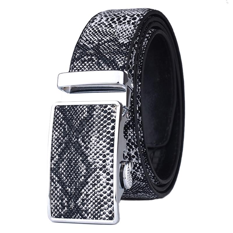 Mới Đến Dây Thắt Lưng Nam Da Rắn Hạt Thắt Lưng Nam Khóa Tự Động Thắt Lưng Nam Cao Cấp Thiết Kế Dây Lưng nam