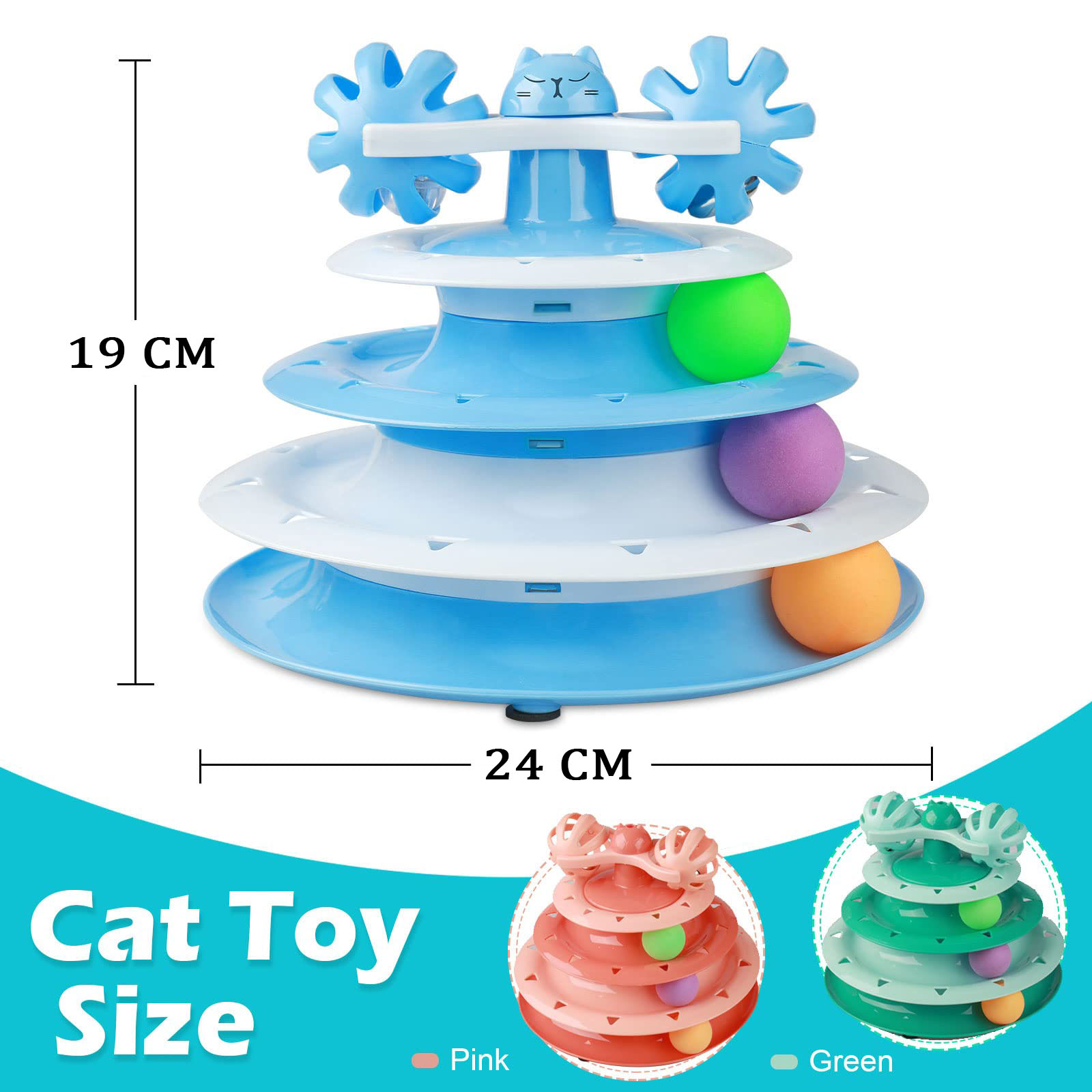 Đồ Chơi Tháp Bóng 3 Tầng Cho Mèo - YonaPetshop