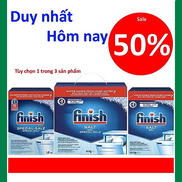 Muối Finish Dùng Cho Máy Rửa Bát - Muối Finish 4Kg