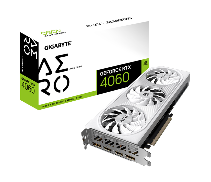 Card màn hình Gigabyte GeForce RTX 4060 AERO OC 8G - Hàng Chính Hãng