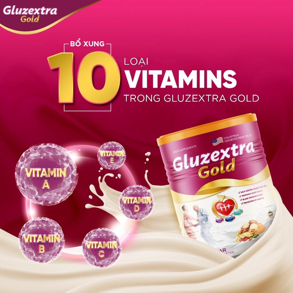 Sữa tiểu đường [COMBO 2] TIẾT KIỆM GLUZEXTRA GOLD+QUÀ TẶNG HẤP DẪN cung cấp dinh dưỡng tối ưu dành cho người tiểu đường