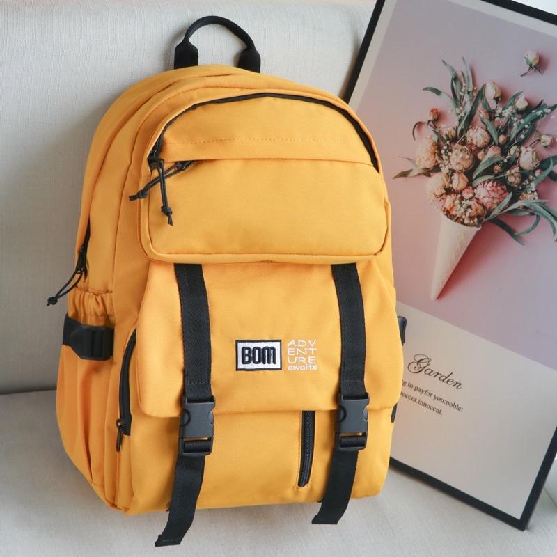 Balo học sinh, sinh viên thời trang unisex với chất dù cao cấp nhẹ bền - BOM