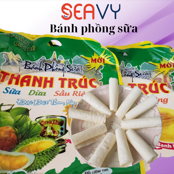 Đặc Sản Nha Trang - Bánh Phồng Sữa Thanh Trúc Loại Đại, Gói 300 Gram