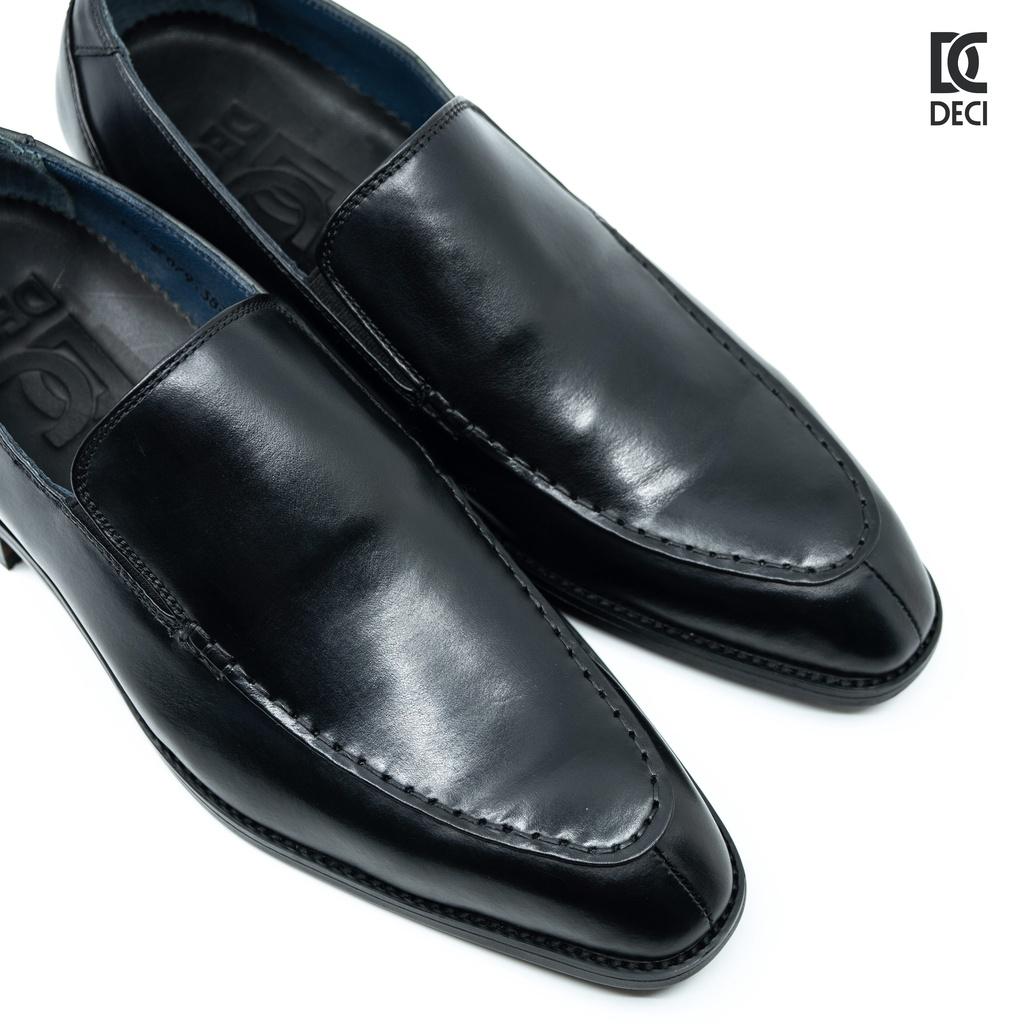 Giày tây công sở DECI màu đen dòng giày Loafer giày lười BROGUE 22