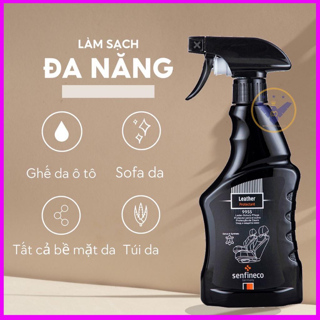 Dung dịch vệ sinh nội thất làm mềm ghế da ô tô Senfineco 9955 Leather Protectant - Made in Germany - 380ml