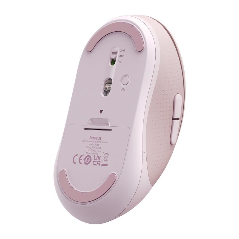 Chuột không dây Baseus F02 Bluetooth 5.2 /2.4G 4000DPI Ergonomic 6 nút cho iPad MacBook Tablet Laptop Máy tính- Hàng chính hãng