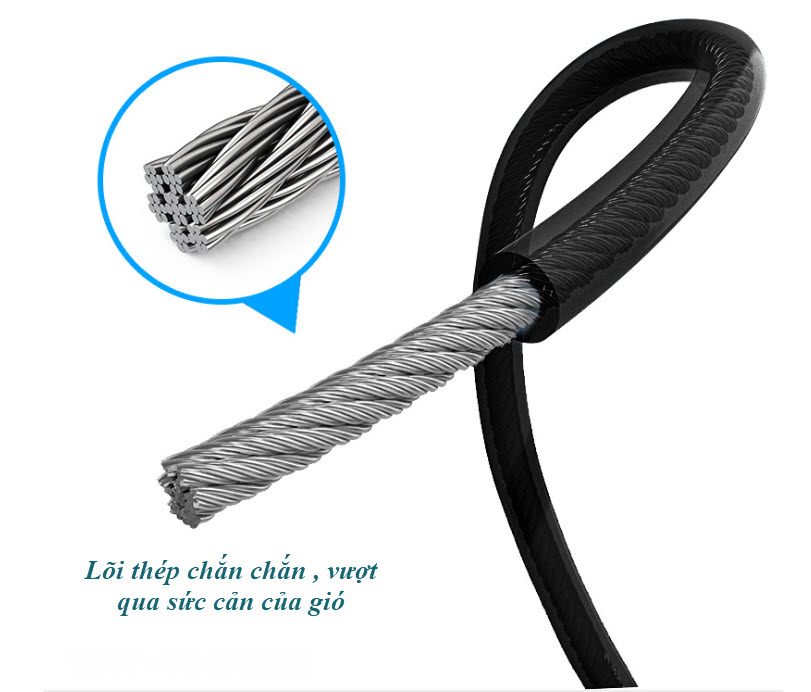 Dây nhảy lõi thép Cleacco tự động đếm số , đếm giờ , tích hợp đo calo , quãng đường