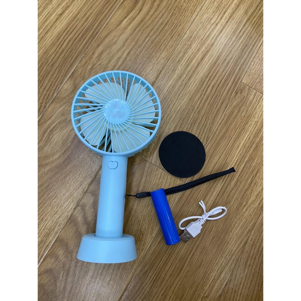 Quạt Cầm Tay Mini, Để Bàn Sạc Tích Điện Siêu Tiện Dụng Cho Mua Hè, Giao Màu Ngẫu Nhiên