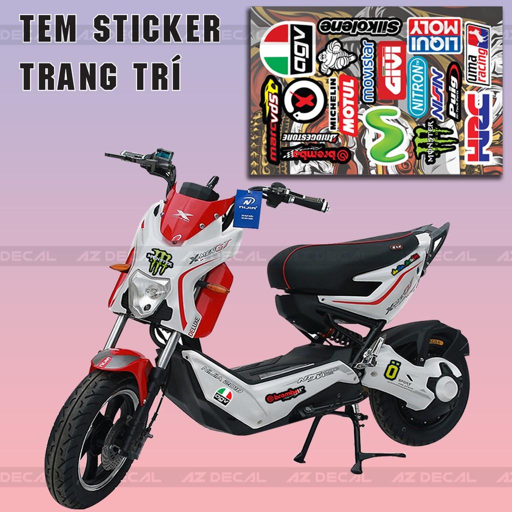 Tem Sticker Dán Trang Trí Xe, Mũ Bảo Hiểm, LapTop | Chủ Đề Racing 01