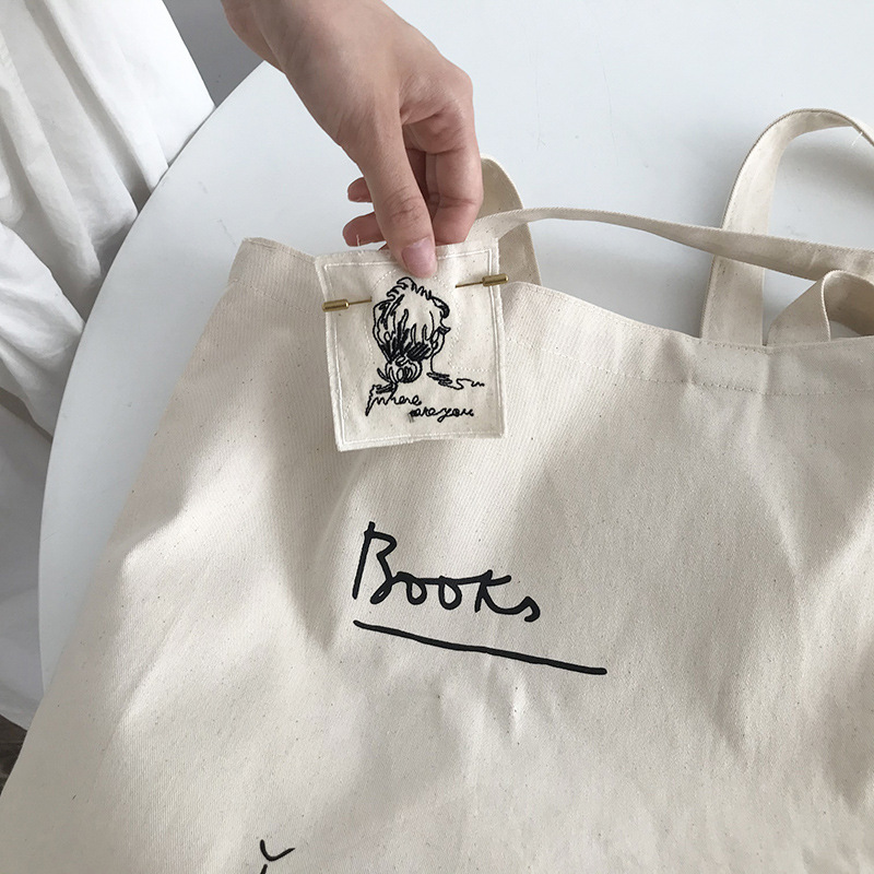 Túi Tote Vải Canvas, Túi Vải Bố, Túi Vải Canvas Đeo Vai, Túi Tote Nữ Đi Chơi, Đi Học Tiện Lợi - OTV031 - Ope Store