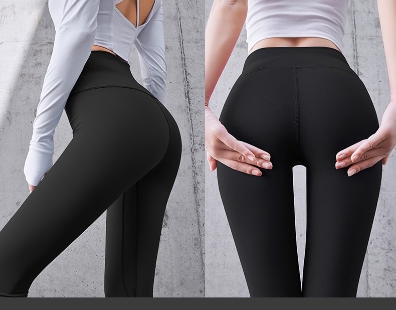 Quần legging cạp cao tập gym yoga aerobic nữ Linda025 vải dệt kim co giãn tốt, fit body