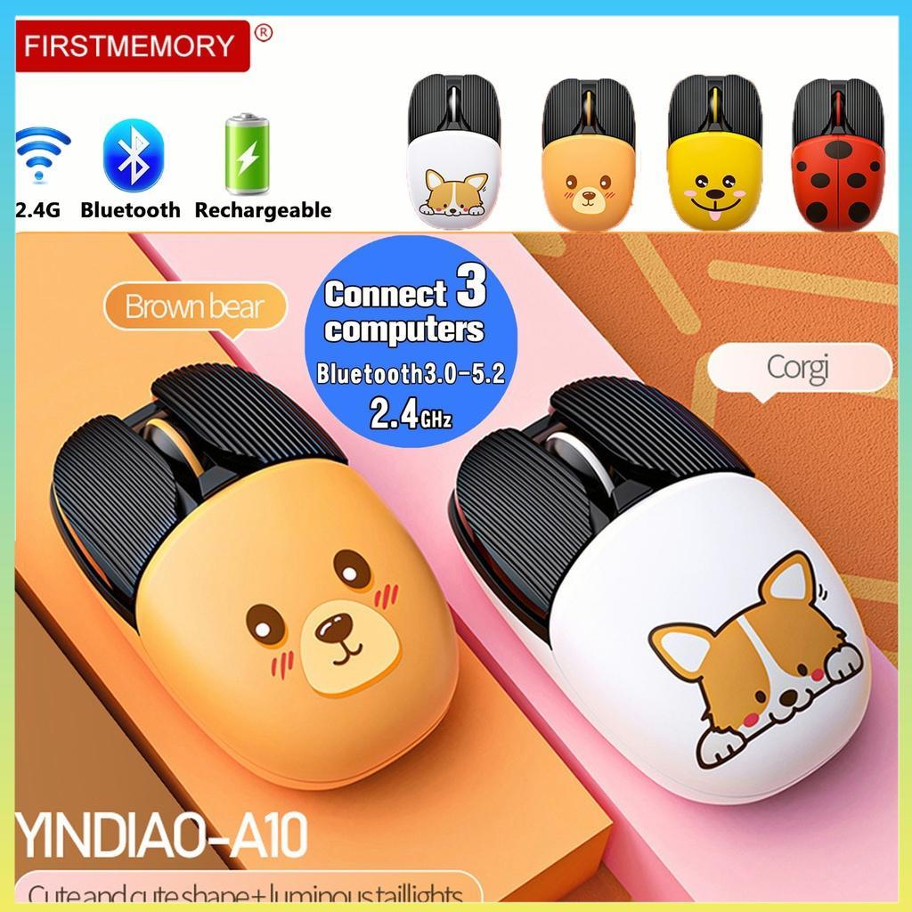 Chuột bluetooth Không Dây 2.4G + Chuột Hoạt Hình 3 Chế Độ