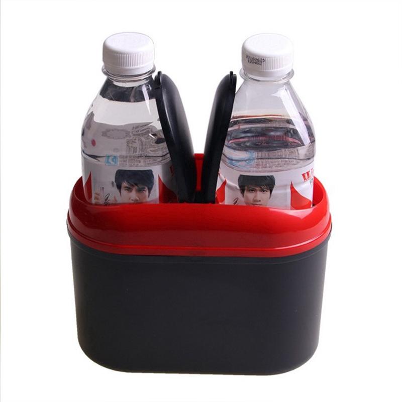 Mini Car Trash Can Suspension Garbage Can Car Storage Box Car Double-open Trash Bin Car Interior Glove Compartment