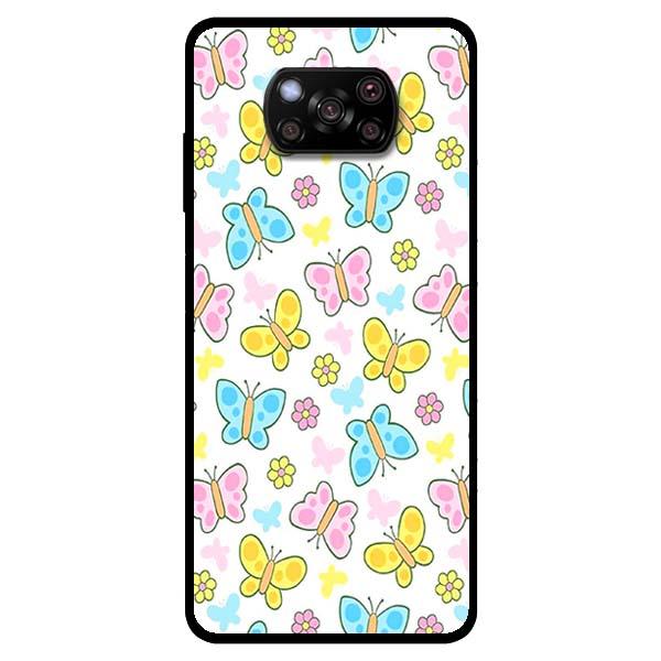 Ốp lưng dành cho Xiaomi Poco X3 - Bướm Vàng Xanh