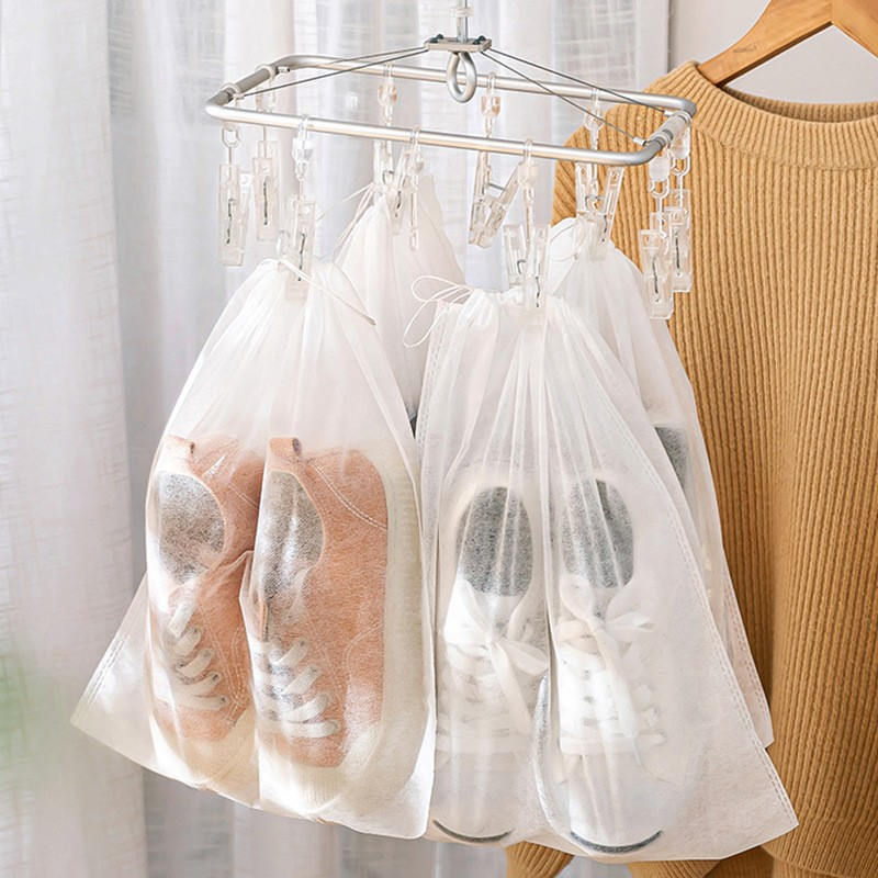 Túi Giày Vải Không Dệt Có Dây Rút, Túi Vải Đa Năng Đựng Dép Đồ Du Lịch Chống Nước Túi Xách